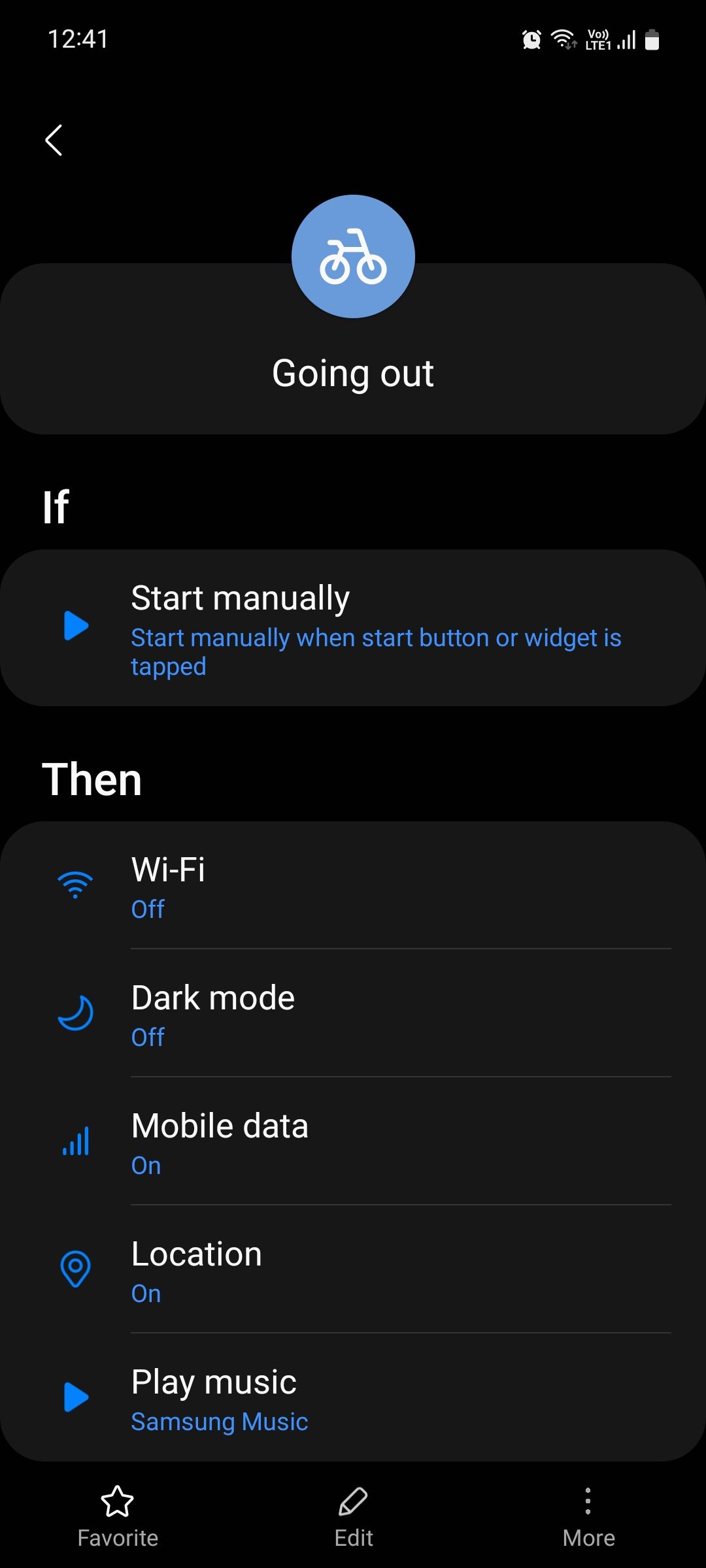 Samsung Bixby Routines example