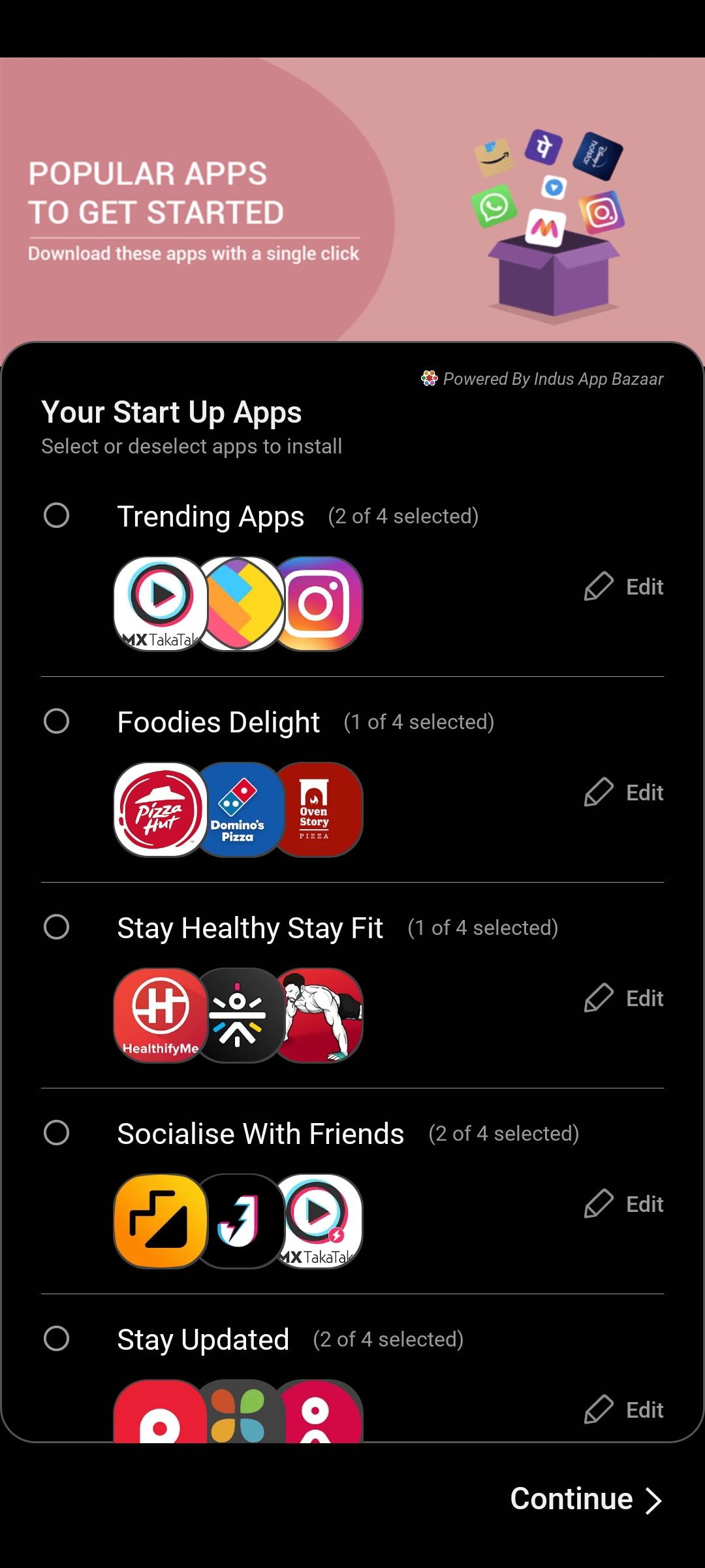 Samsung Galaxy Store app recommendations