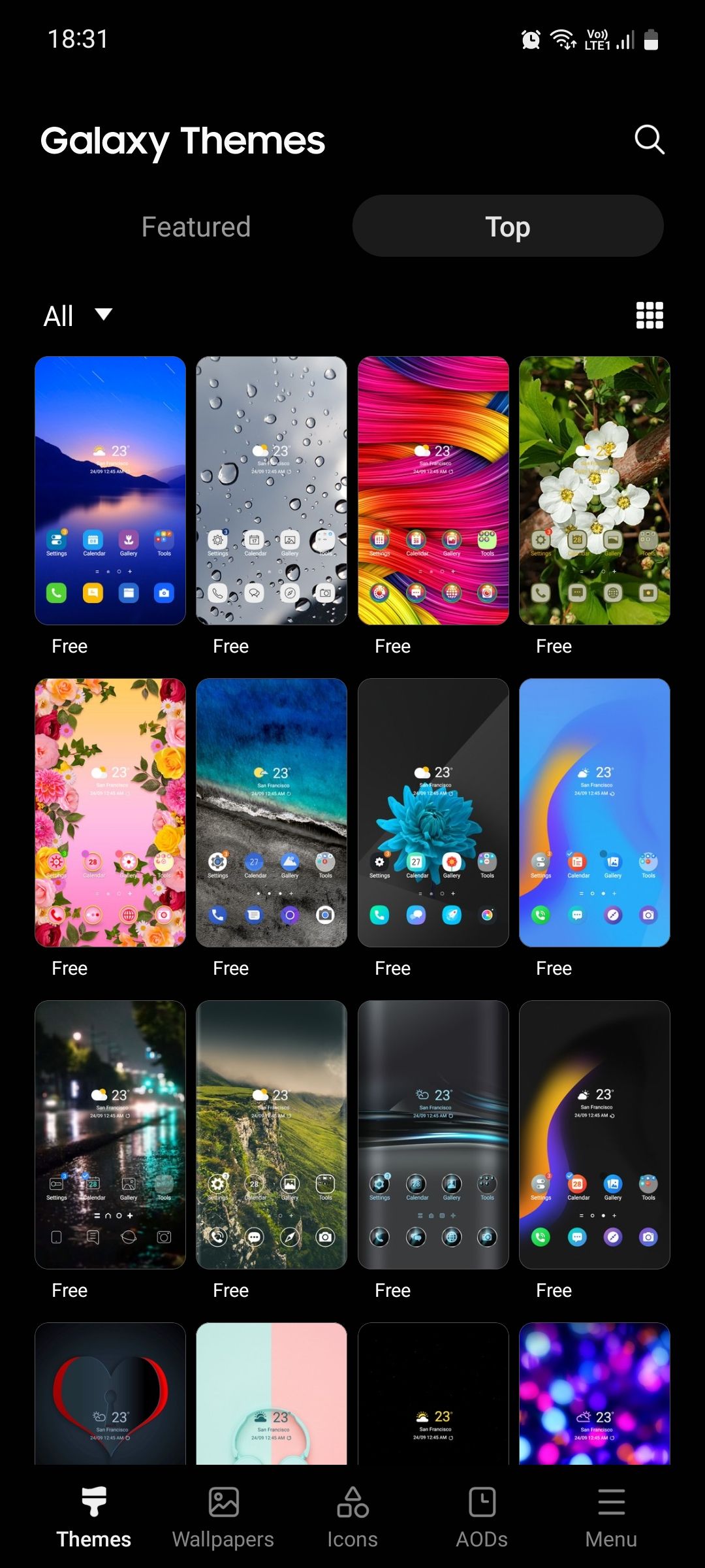 Samsung Galaxy Themes App