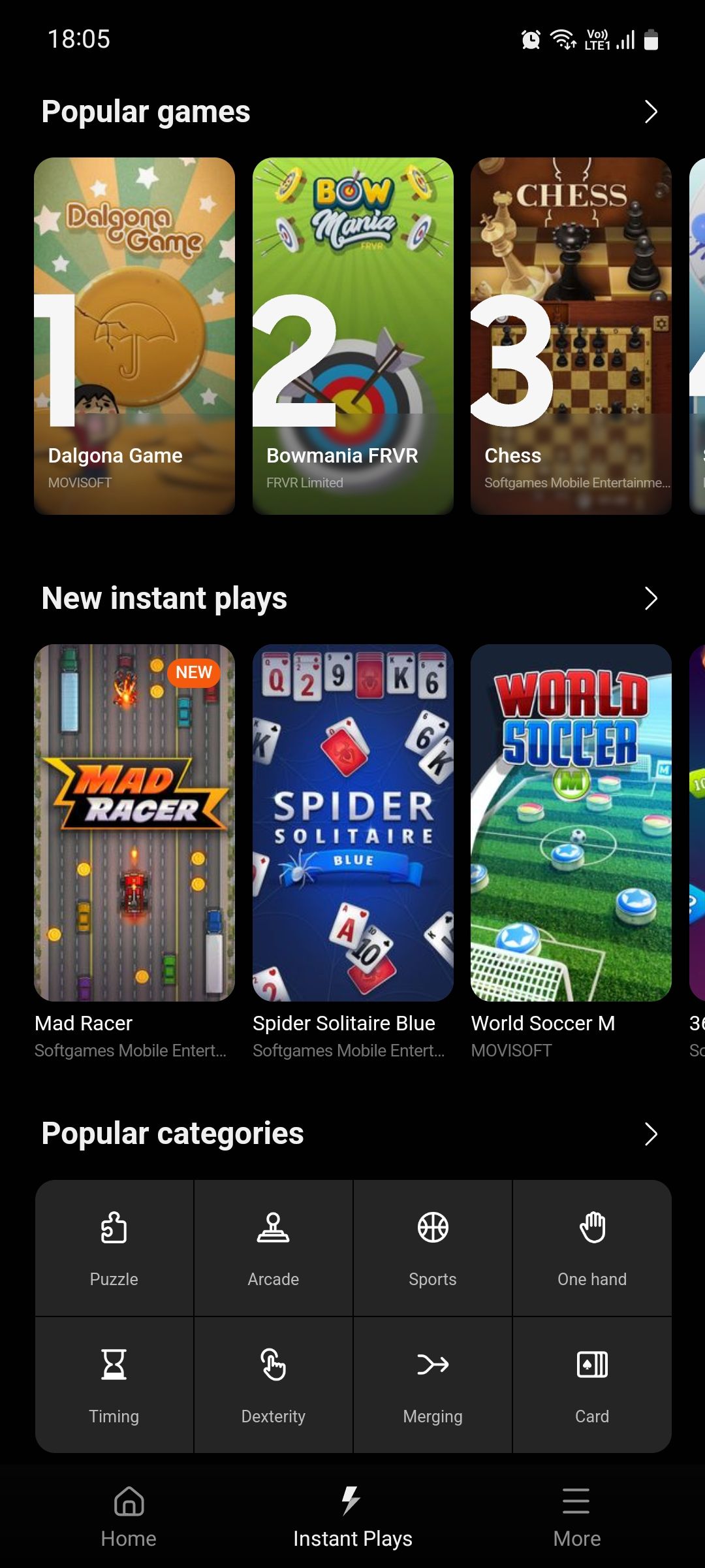 Samsung Game Launcher Instant Plays popular games