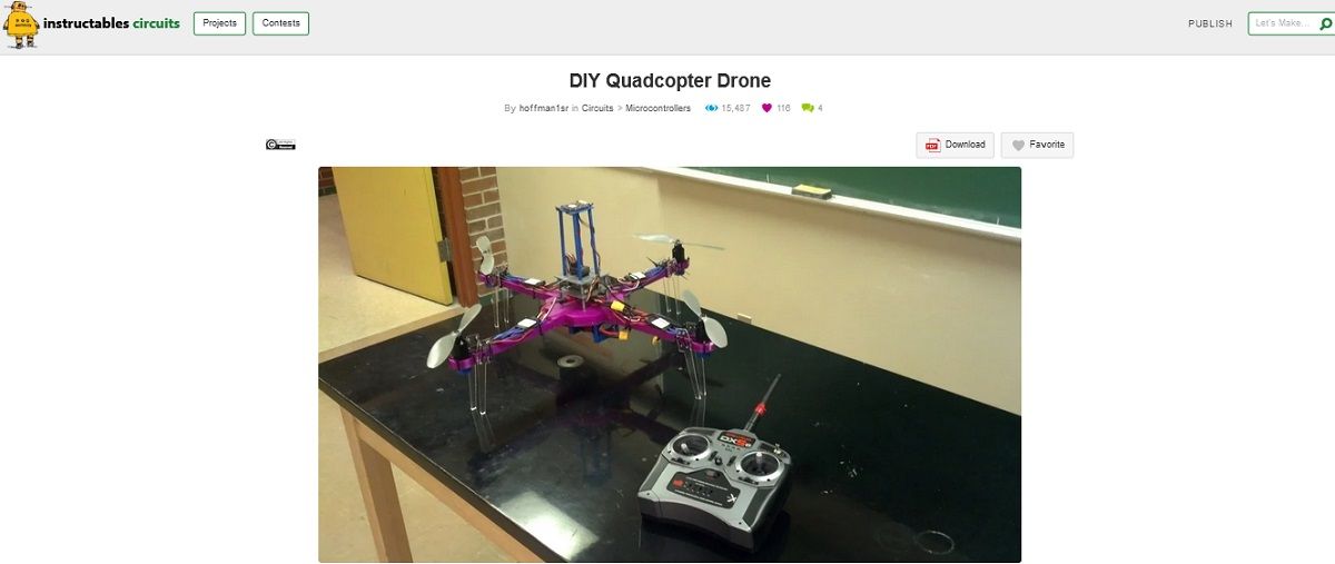 Screen grab DIY Quadcopter Drone