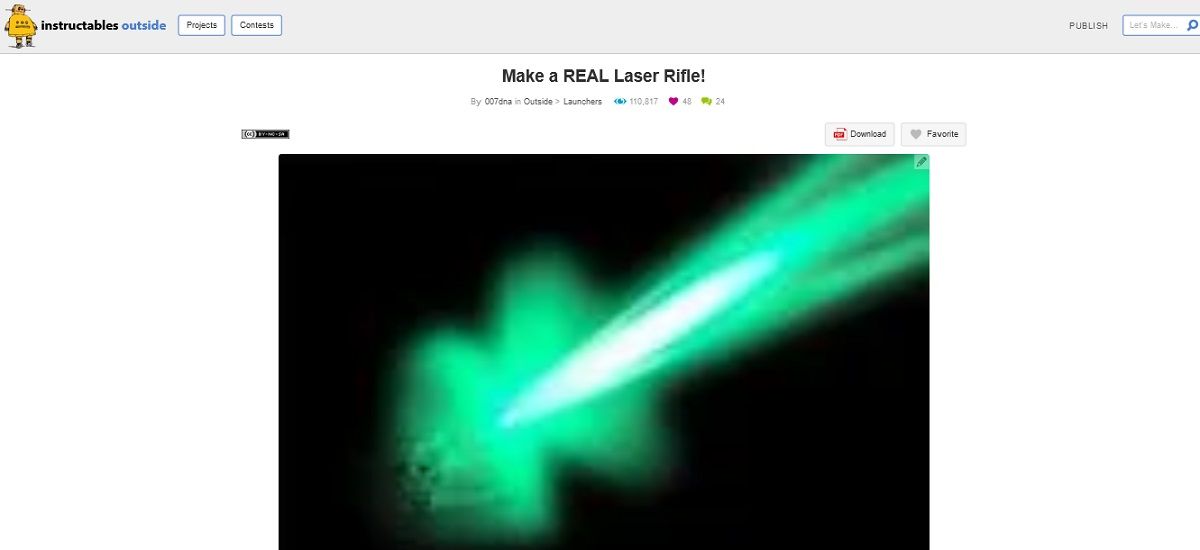 Screen grab Make a REAL Laser Rifle!