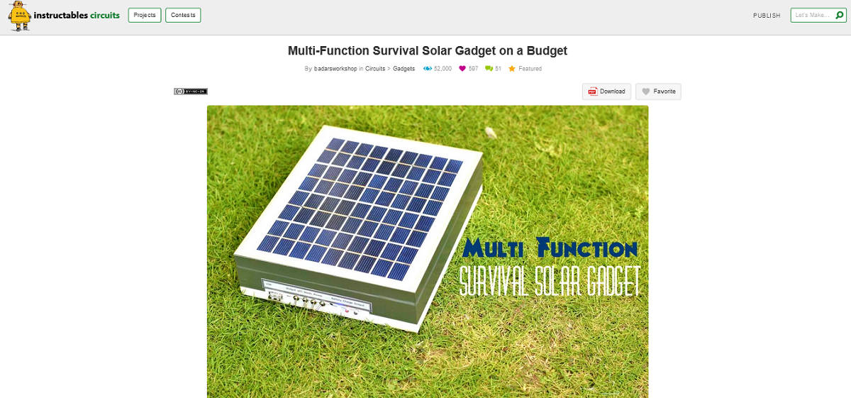 Screen grab of Multi-Function Survival Solar Gadget on a Budget