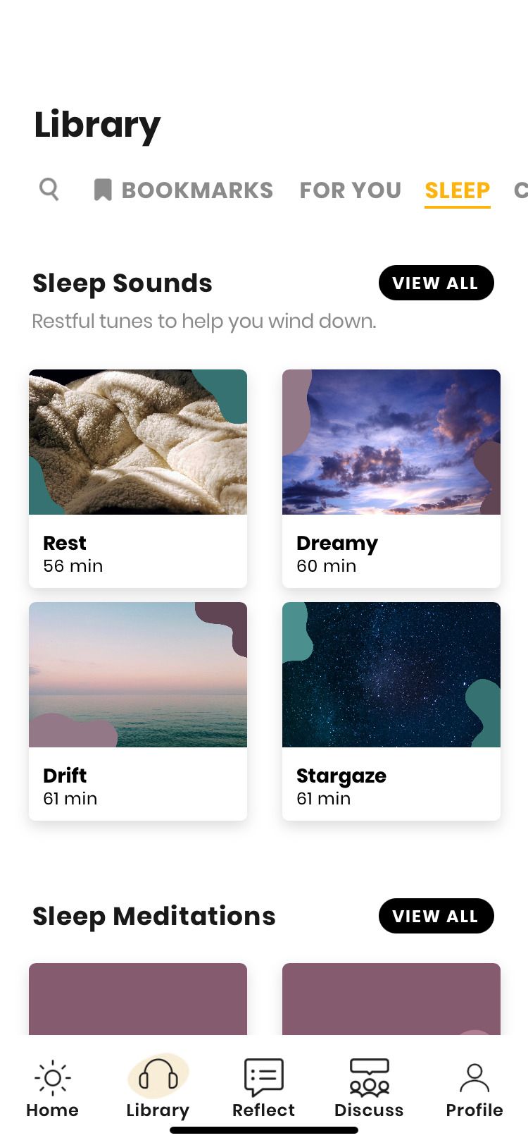 Shine app sleep sounds