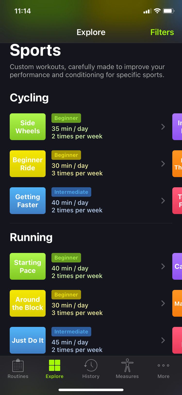 SmartGym app sports routines