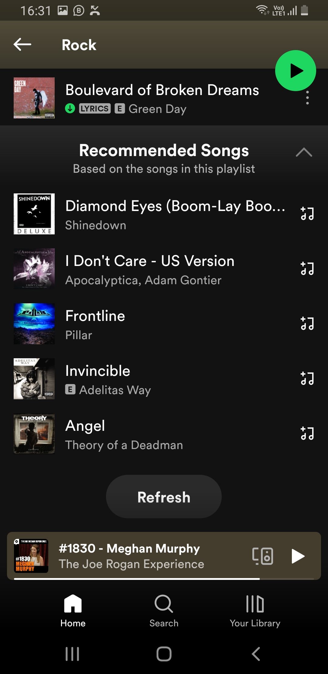 spotify playlist screenshot