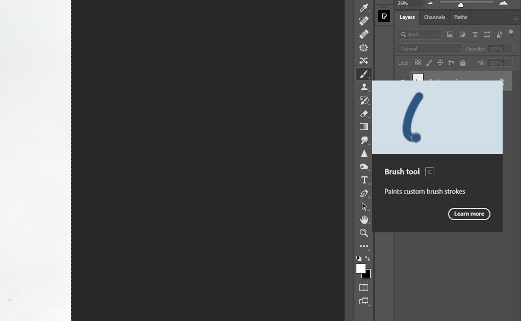 Step 1 Brush Tool in Photoshop