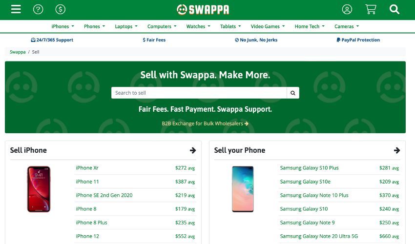 Swappa Website Screenshot