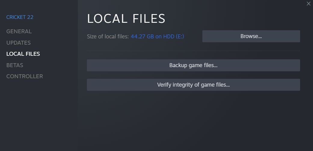 یکپارچگی فایل های بازی در Steam را بررسی کنید