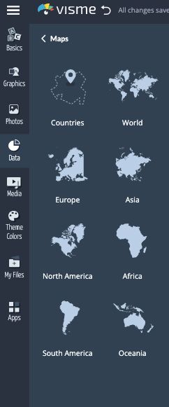 Visme Data Maps Feature