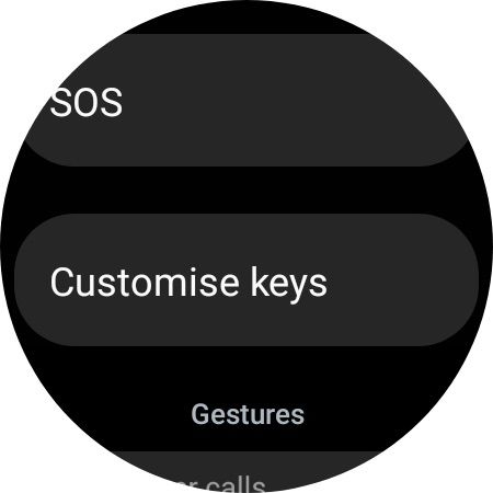 Wear OS customize keys