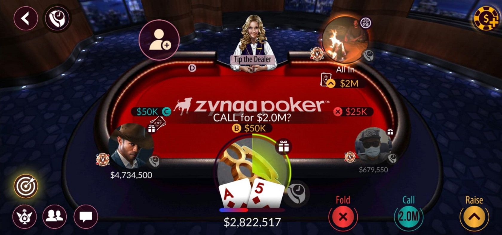 Zynga poker Texas hold'em mobile game