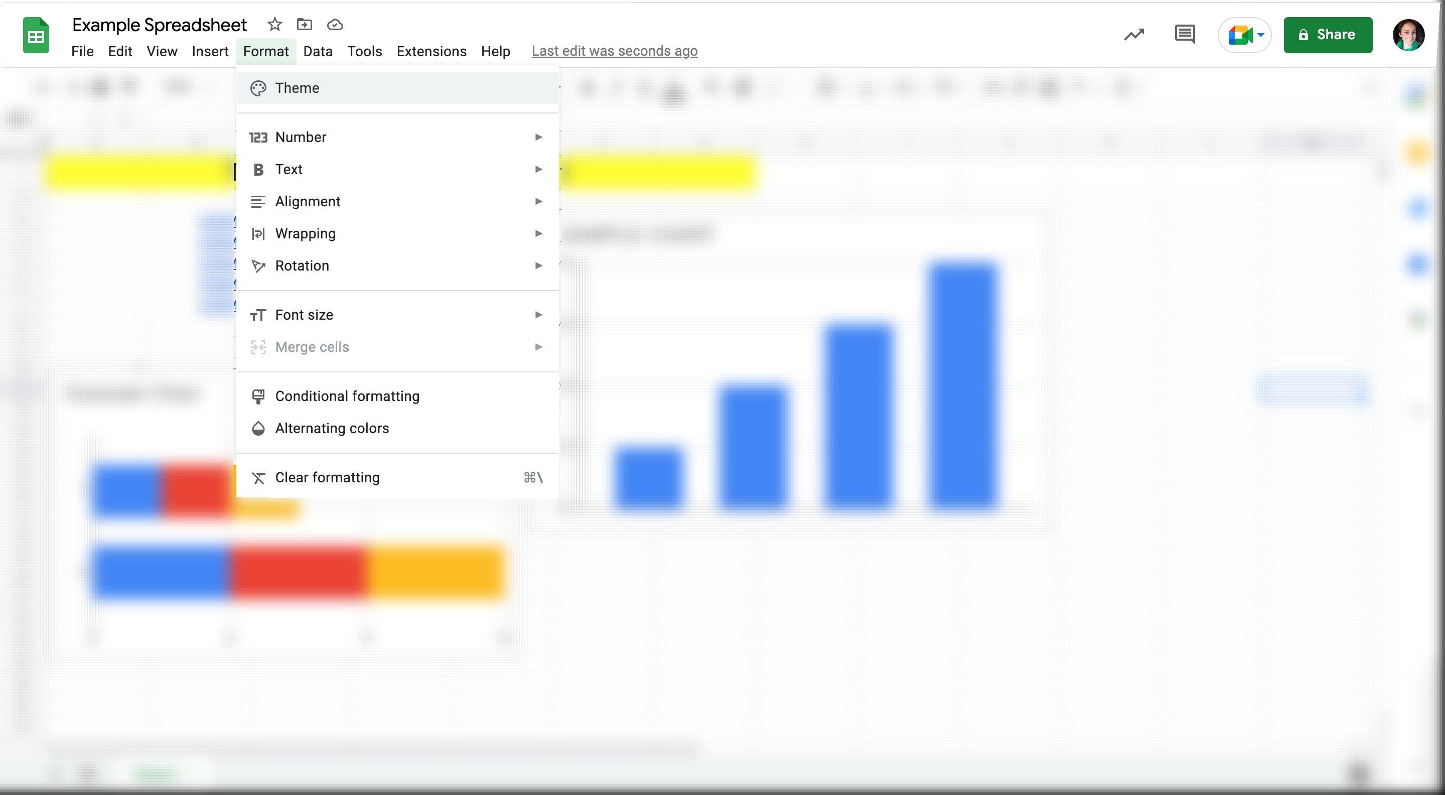 نحوه پیدا کردن تم در Google Sheets