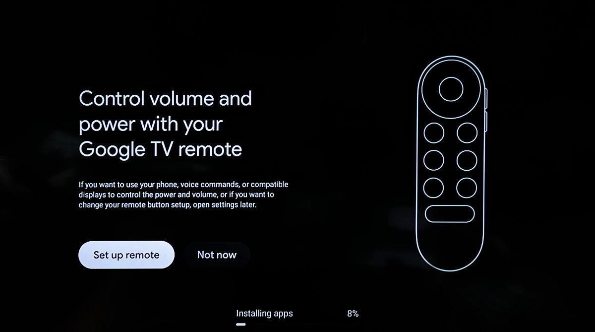 Choose to set up your Chromecast remote to control your tv