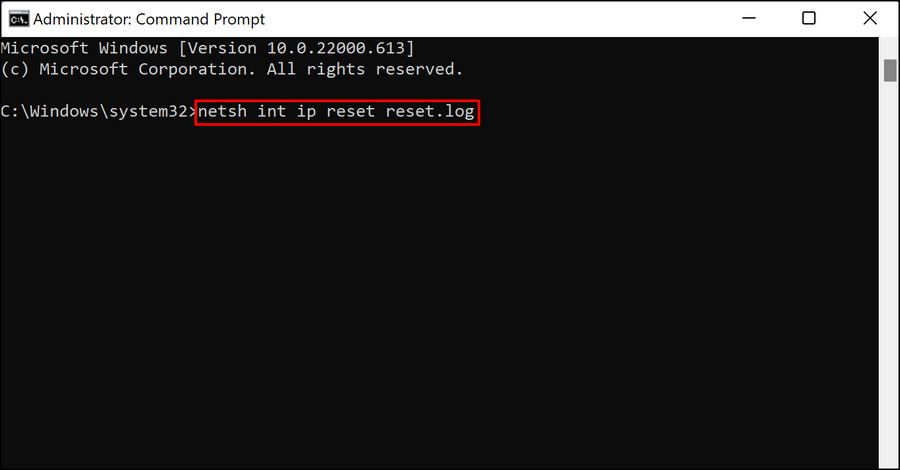 دستورات بازنشانی IP خط فرمان