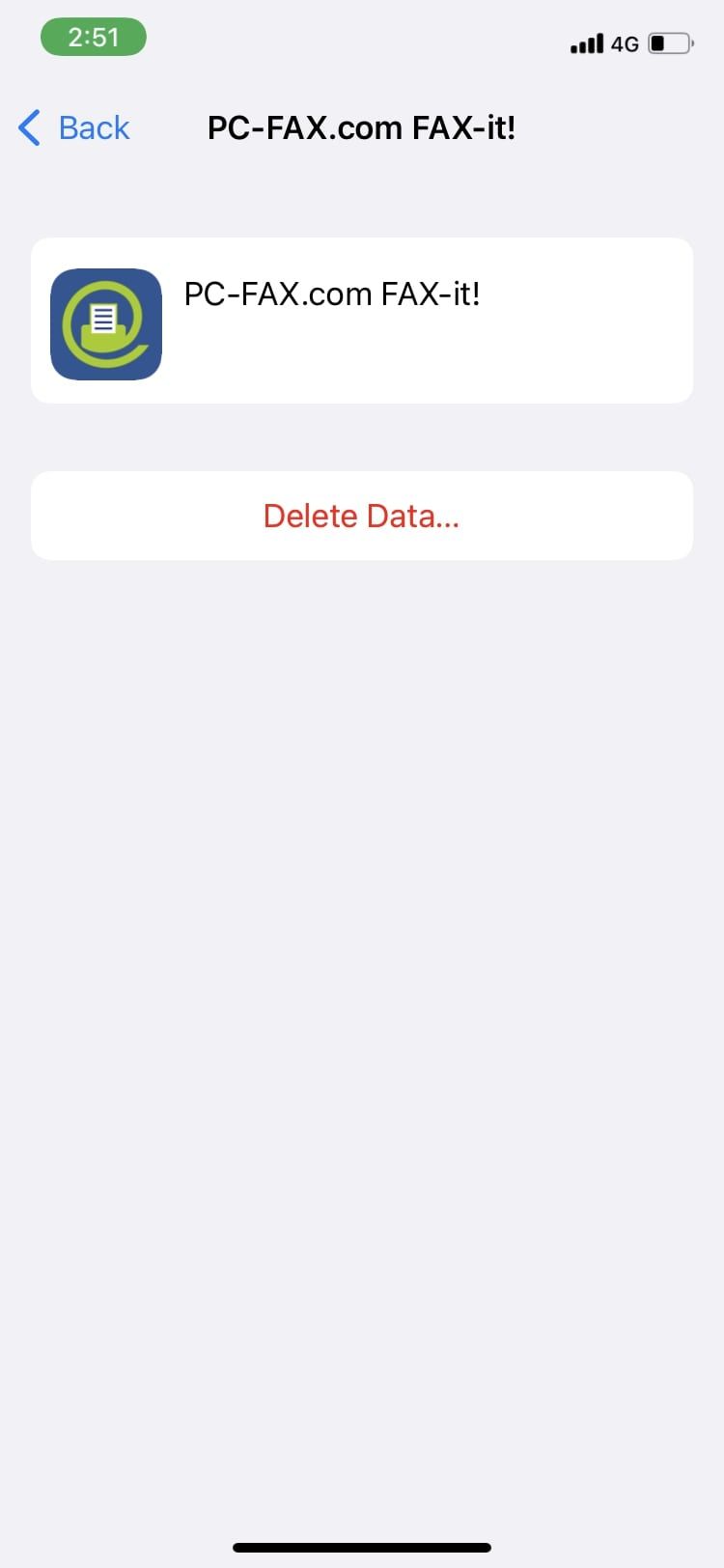 delete app data