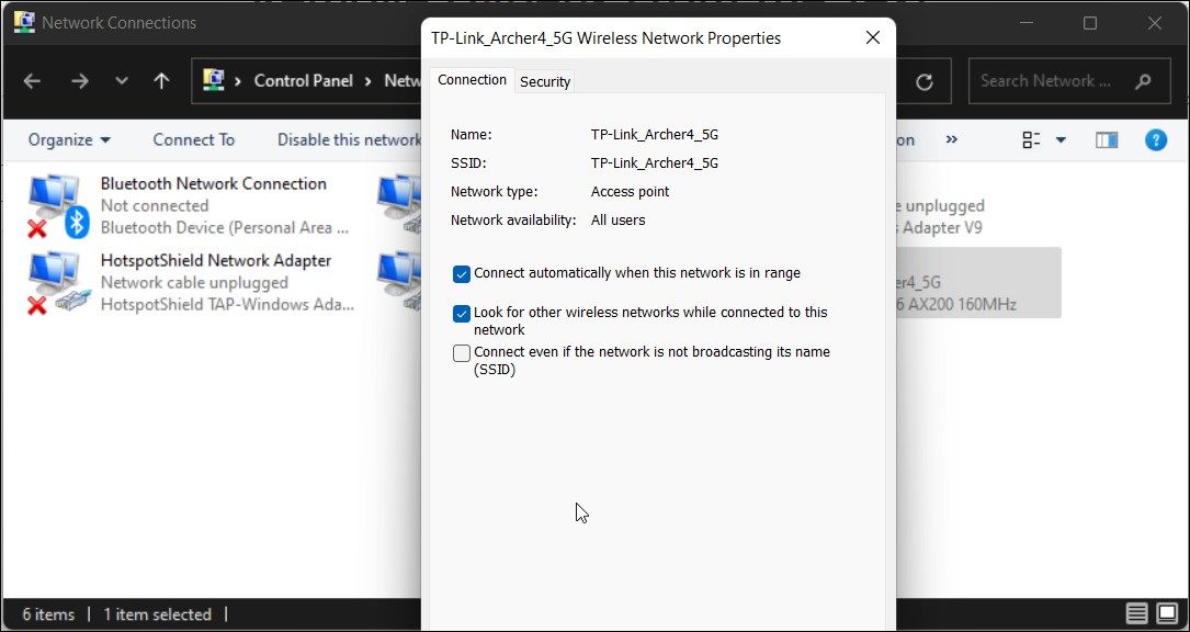 enable look for other wireless networks while connected to this network