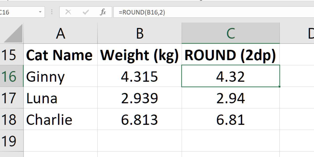 How to Use ROUND Functions in Excel