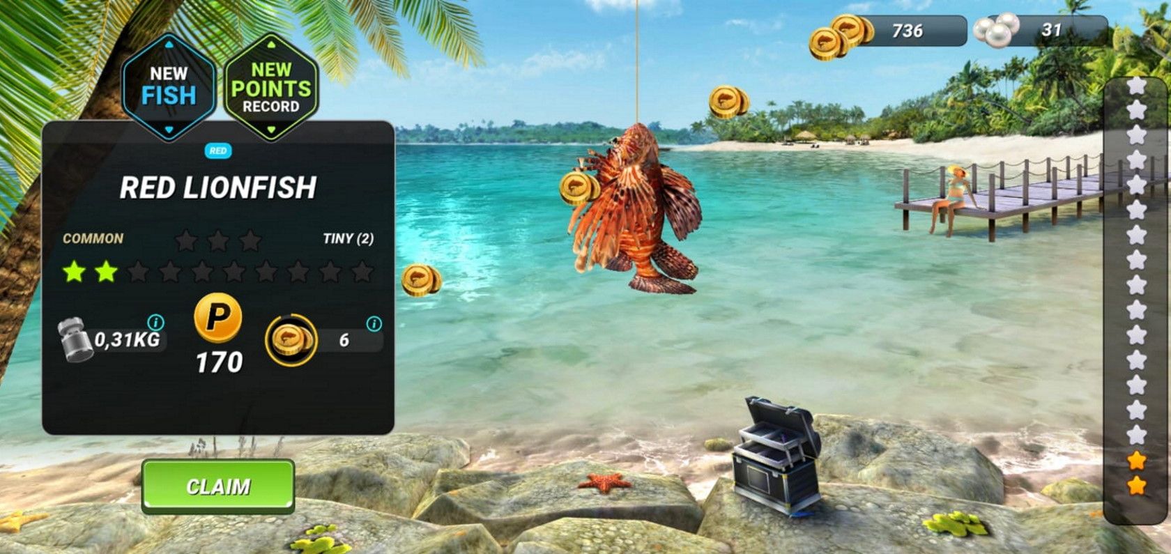 fishing clash mobile game red lionfish