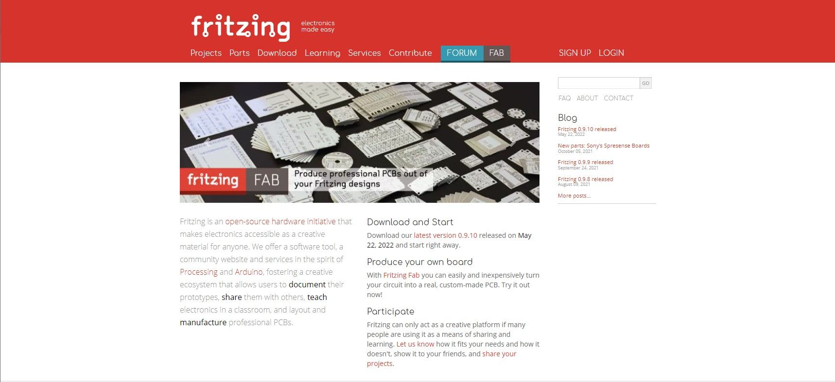 fritzing pcb designer website