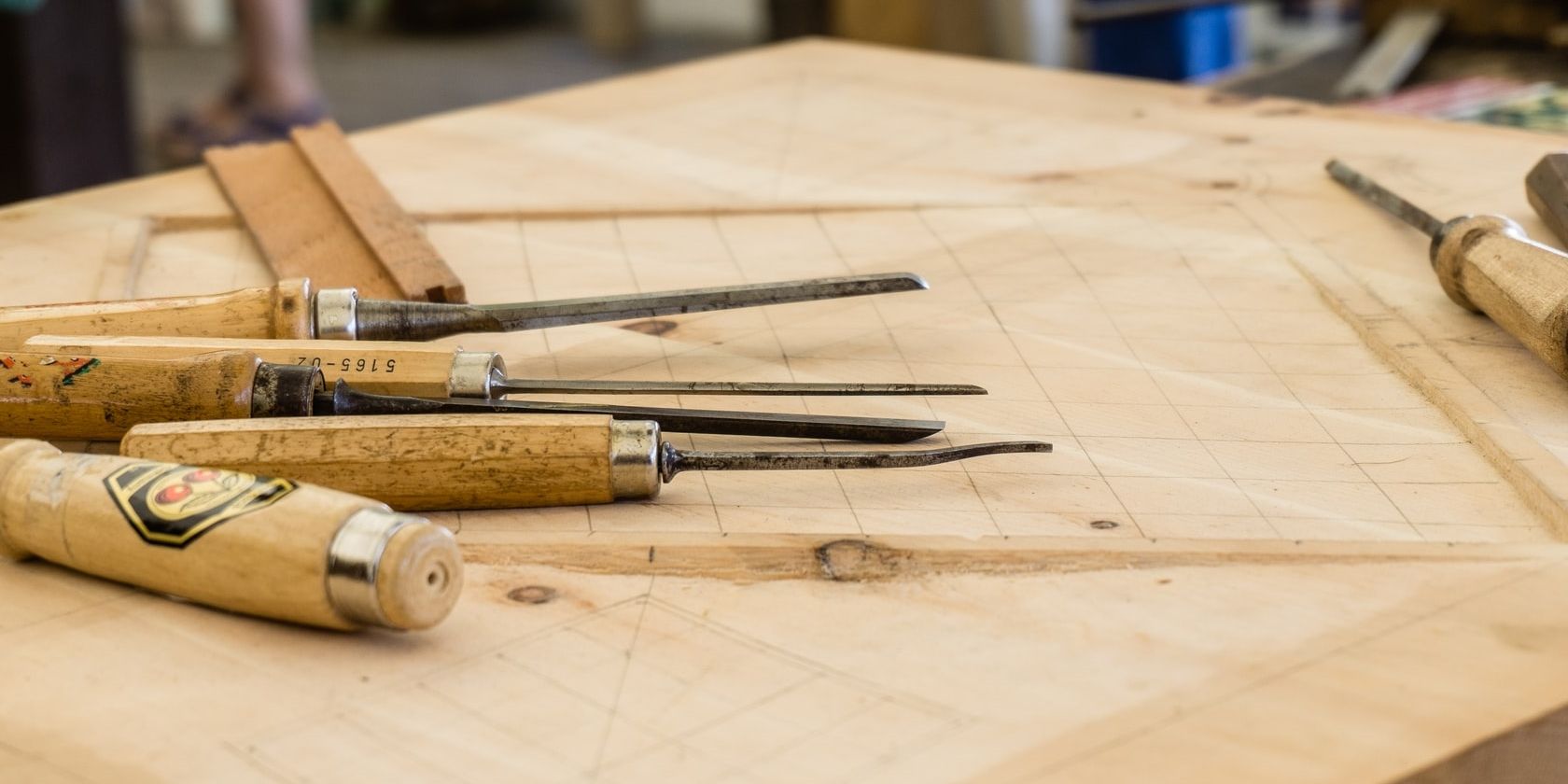 woodworking tools on a table