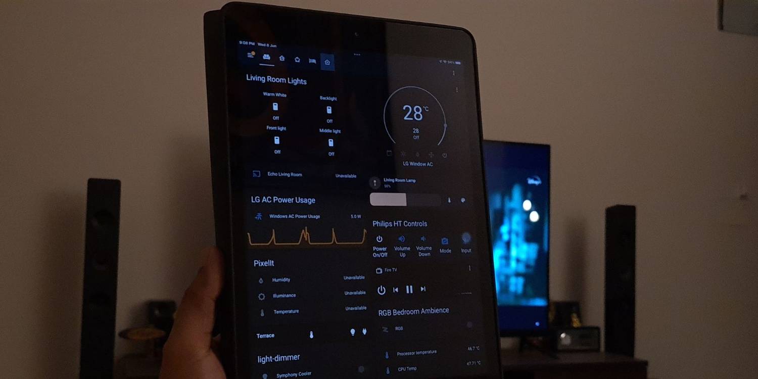 home assistant dashboard on a ipad app