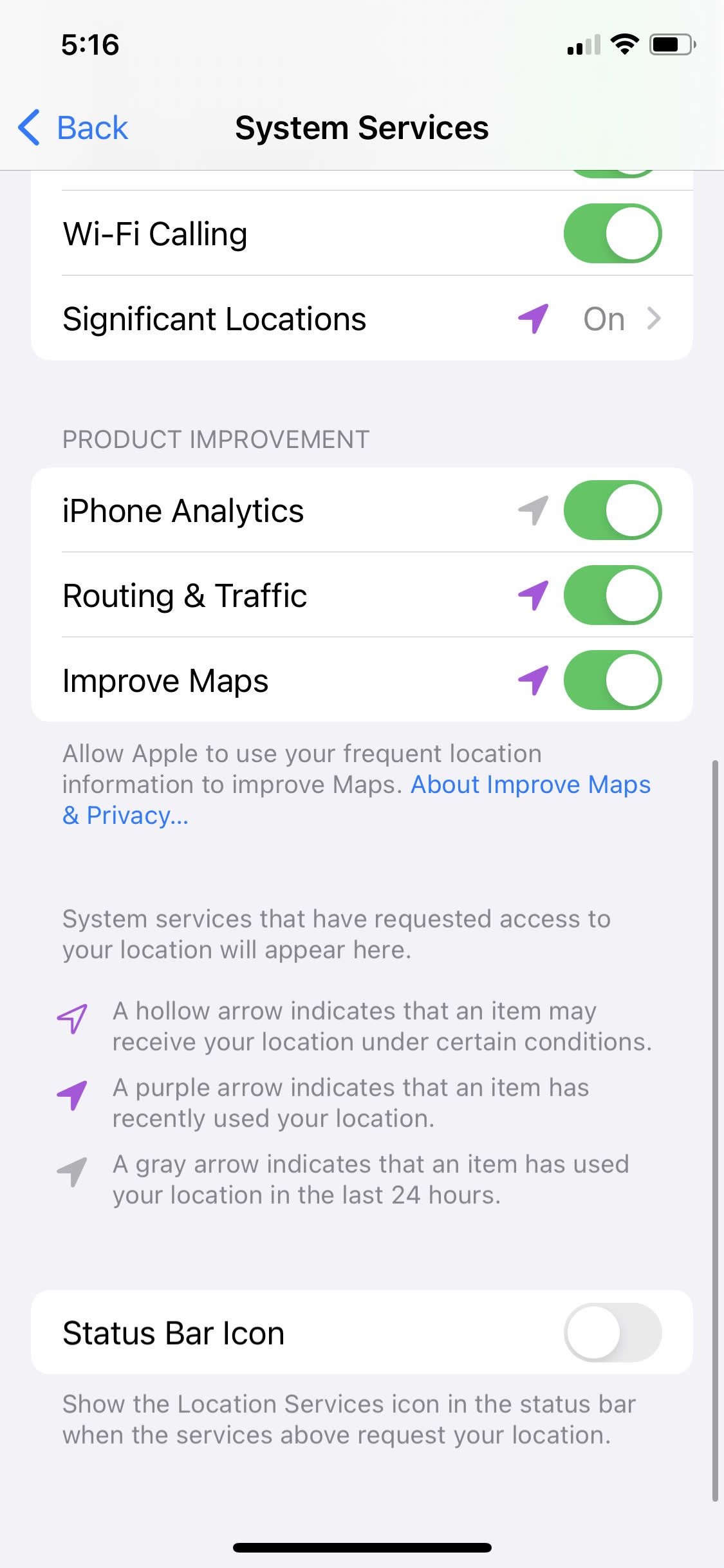 iphone system services