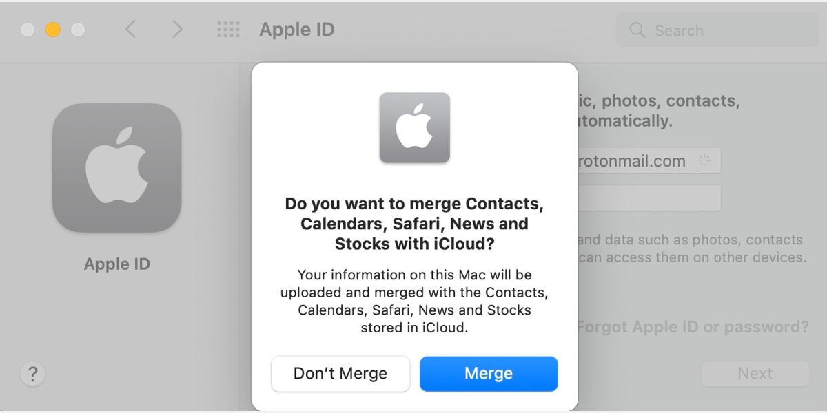 Mac iCloud merge prompt
