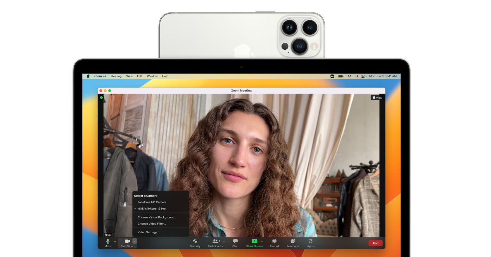 macOS Ventura Continuity Camera