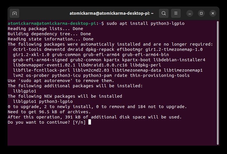 Install LGPIO on Raspberry Pi 4 in Ubuntu