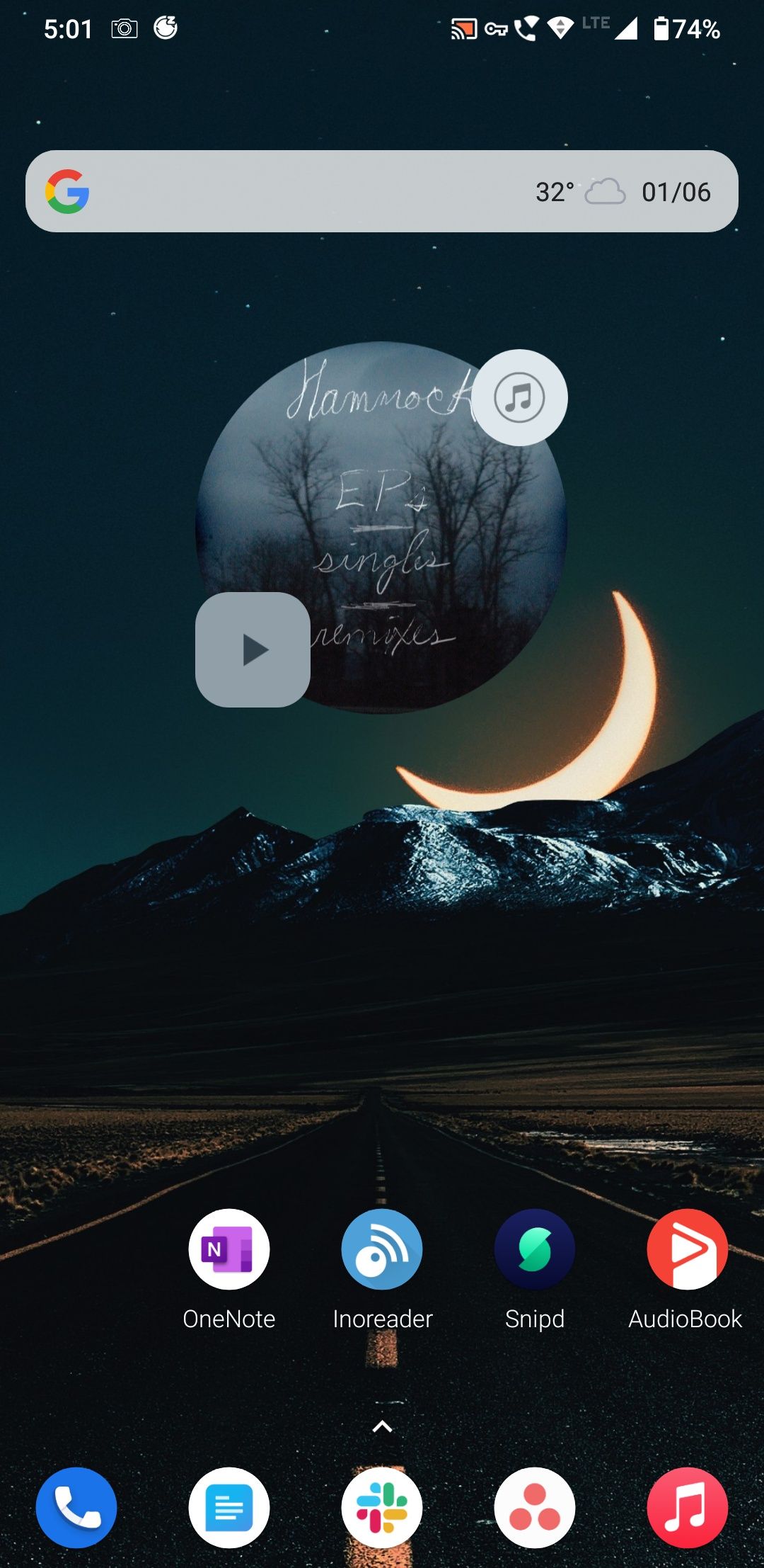 music widget for android12 home screen