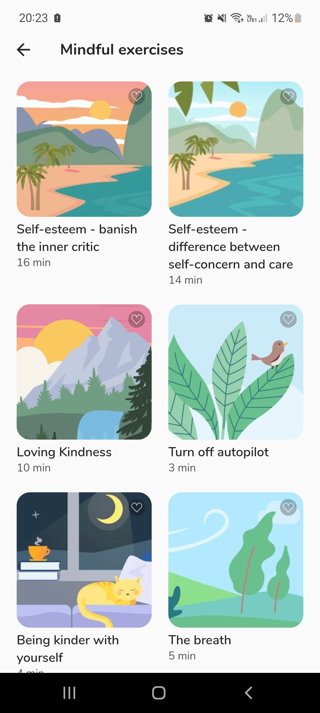 my possible self mental health mobile app mindful exercises