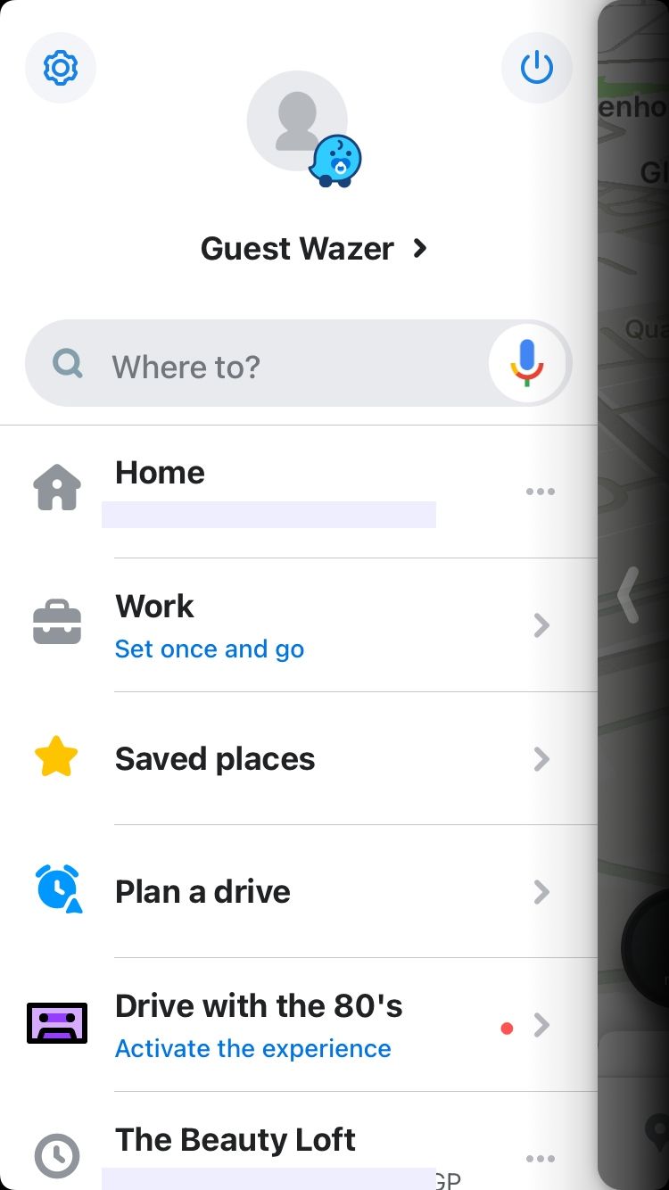 صفحه waze من