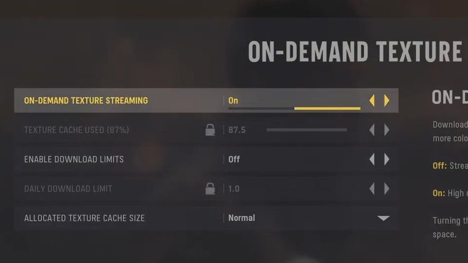 The On-Demand-Texture Streaming option