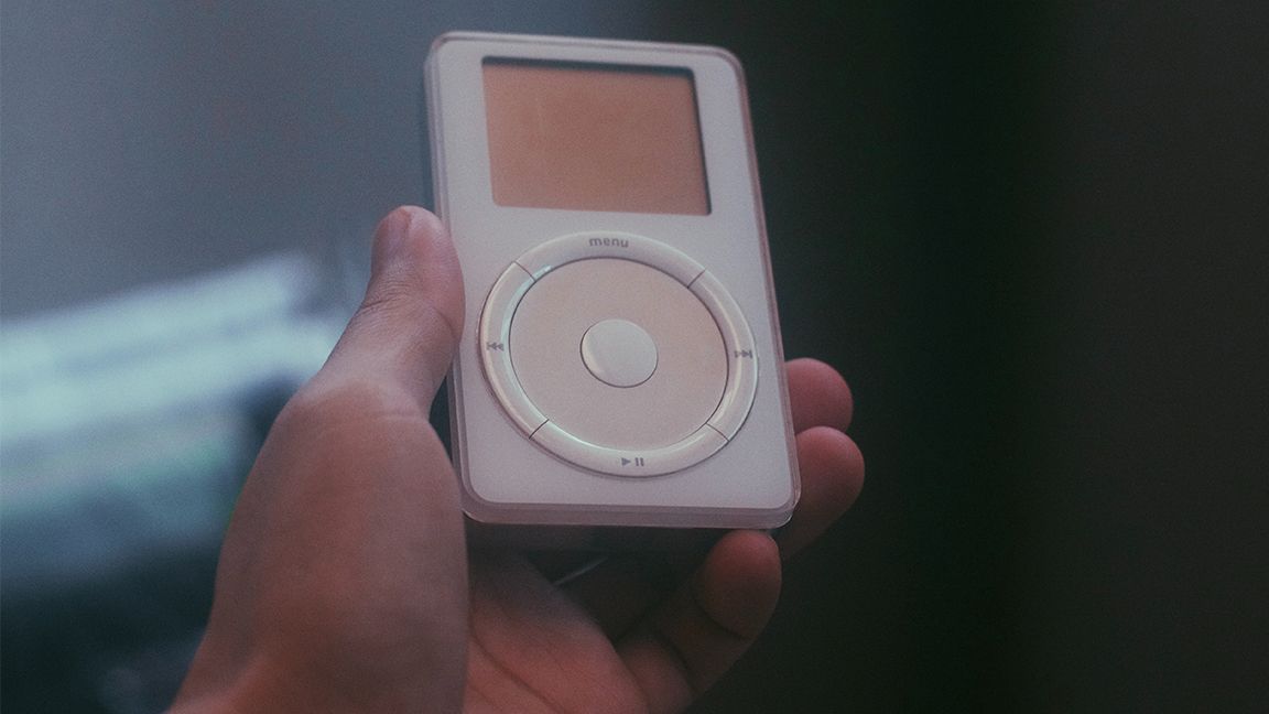 Holding a 1st generation iPod