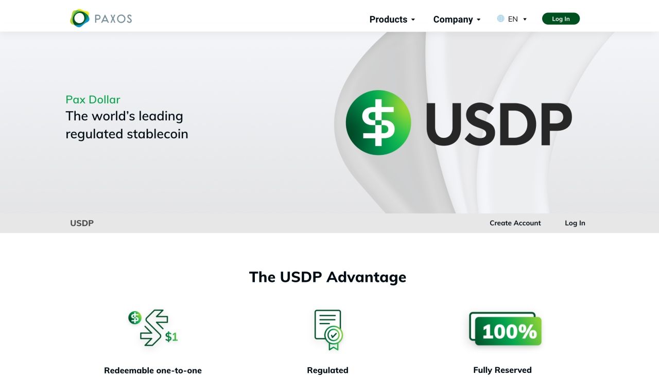 Pax dollar (USDP) from Paxos Trust Company