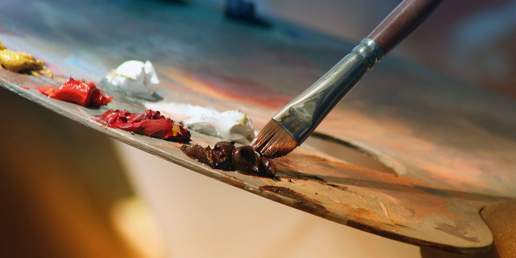 Cover image of paint brush and paints