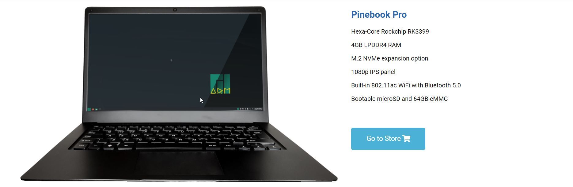 Pinebook Pro on official website