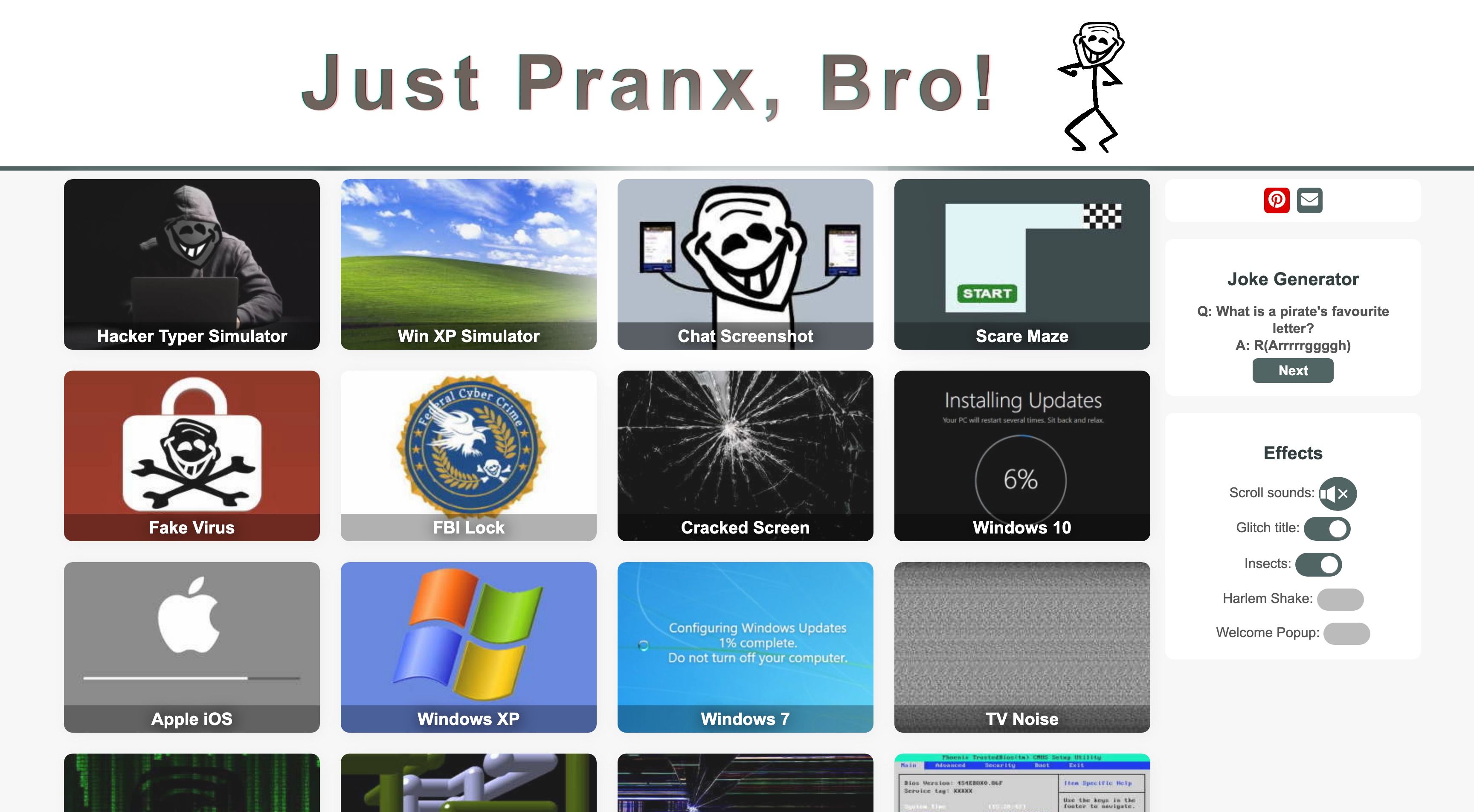Screenshot of Pranx
