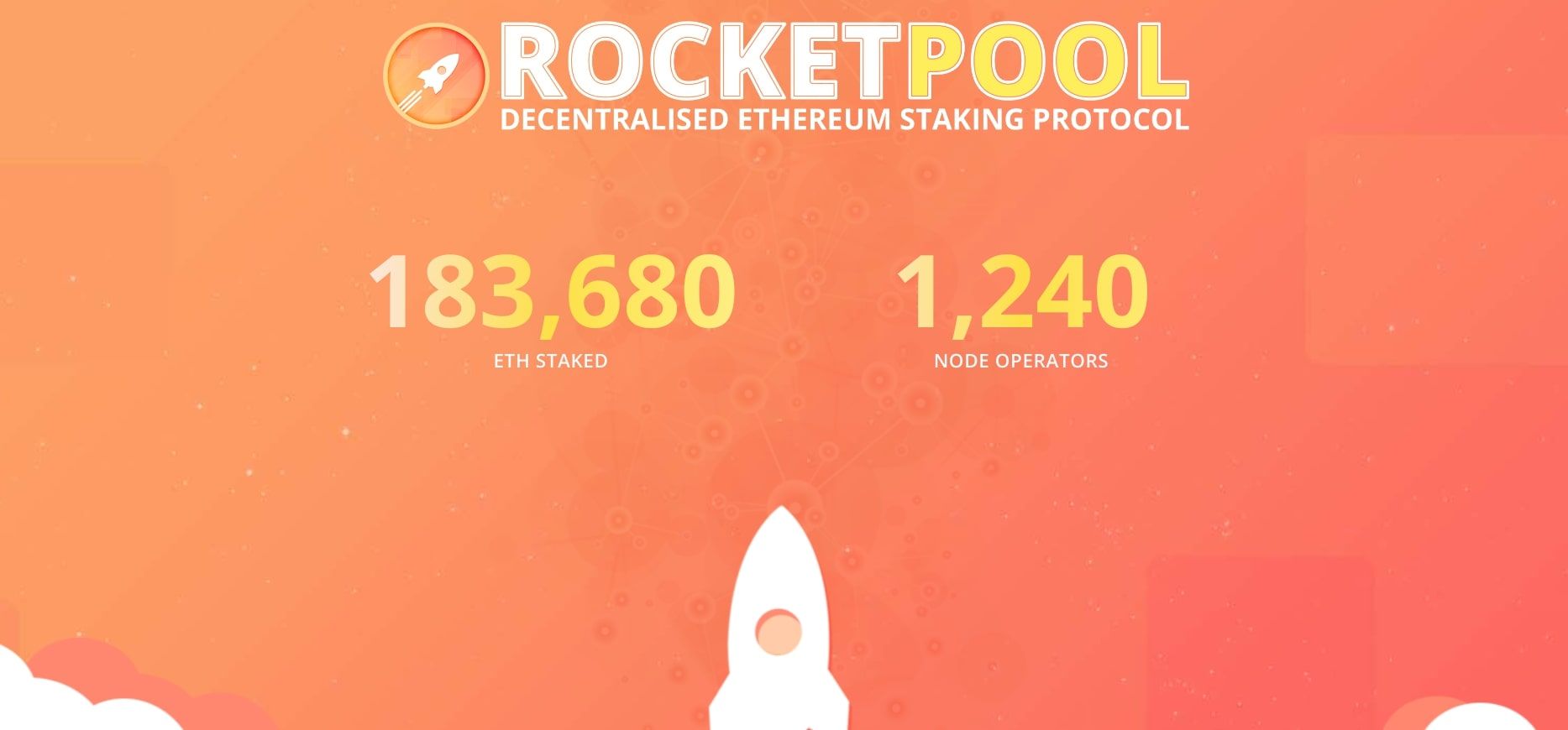 screenshot of rocket pool website homepage