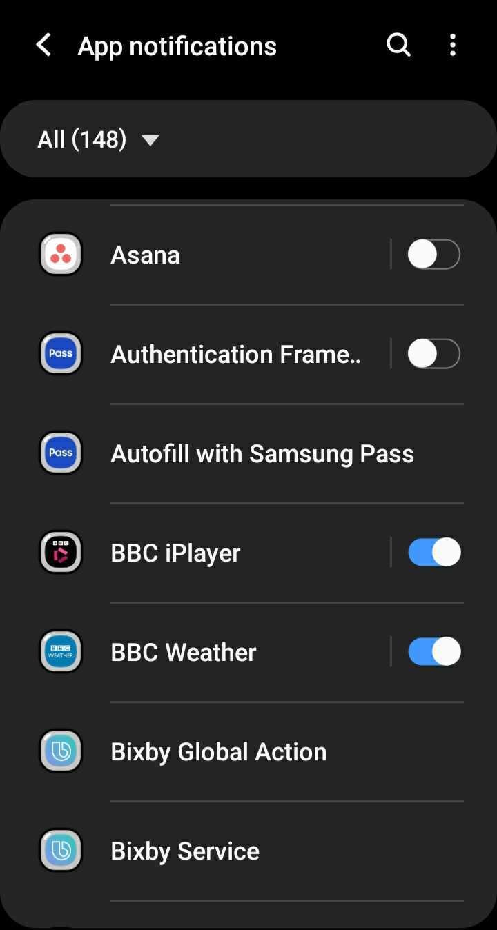 android notification settings screenshot