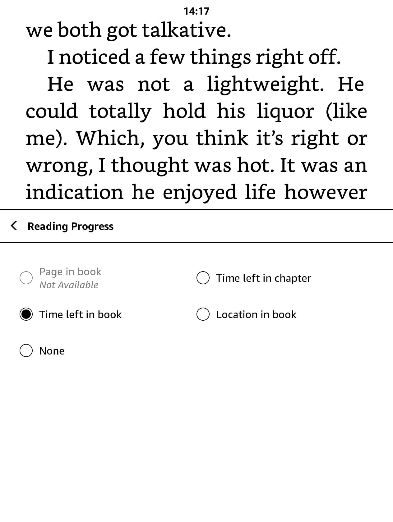 خواندن گزینه های پیشرفت در Kindle