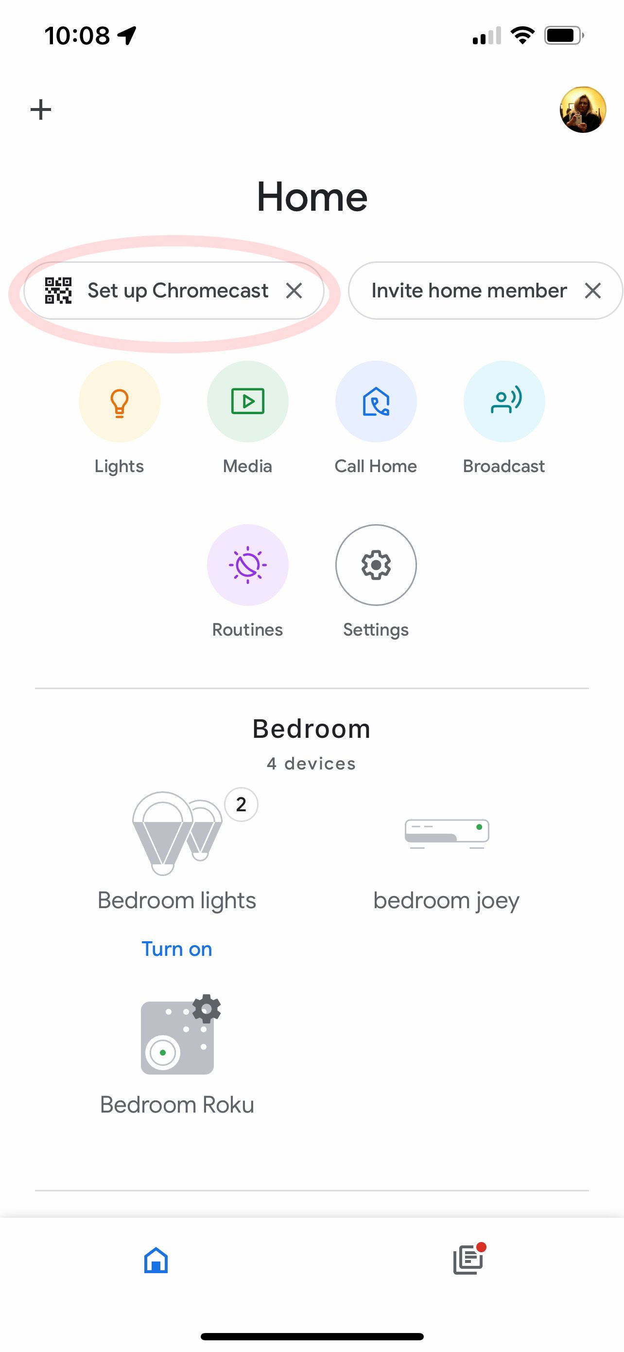 Google home app set up chromecast QR code