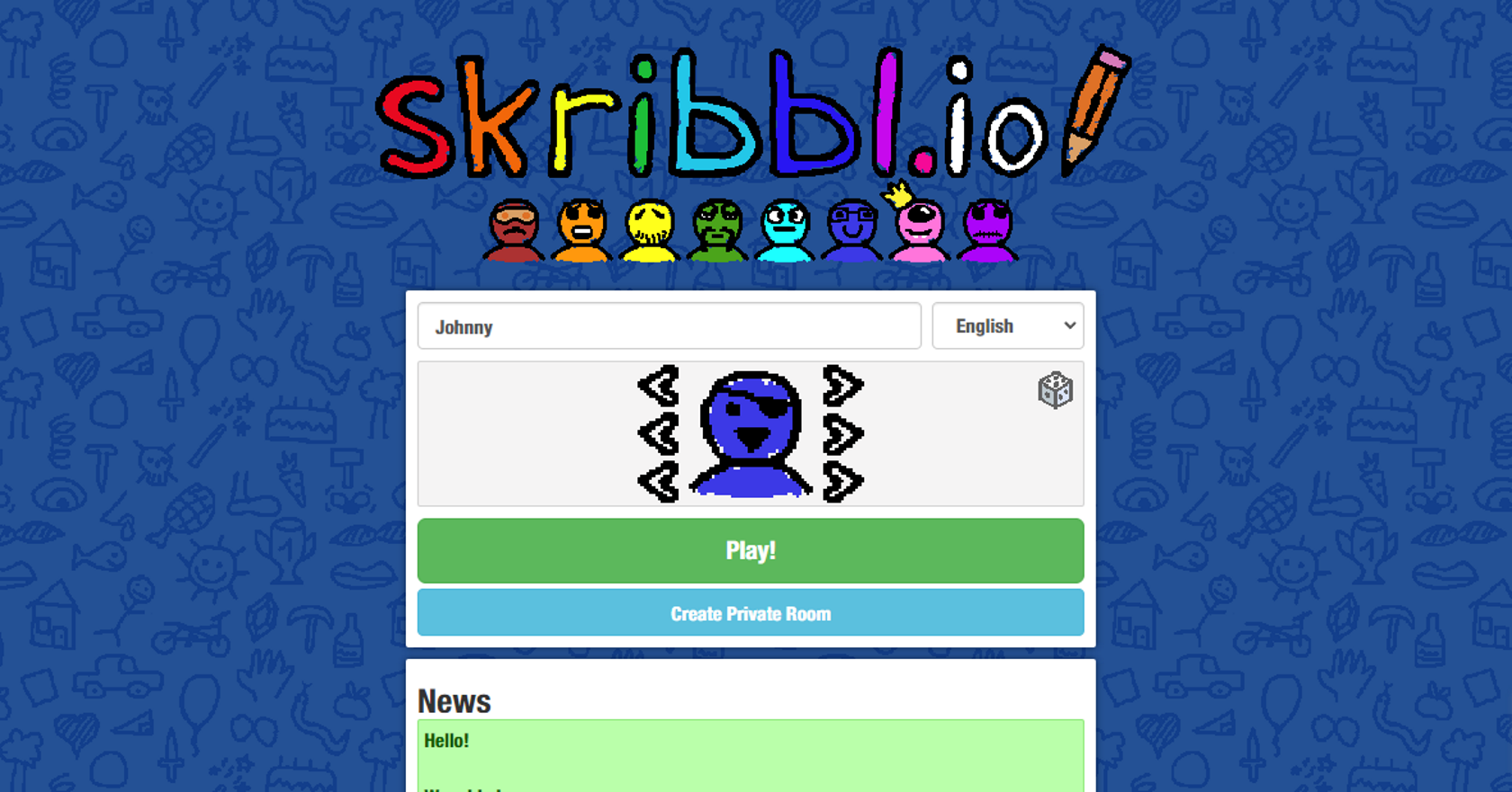 trang web trò chơi vẽ trực tuyến skribbl.io