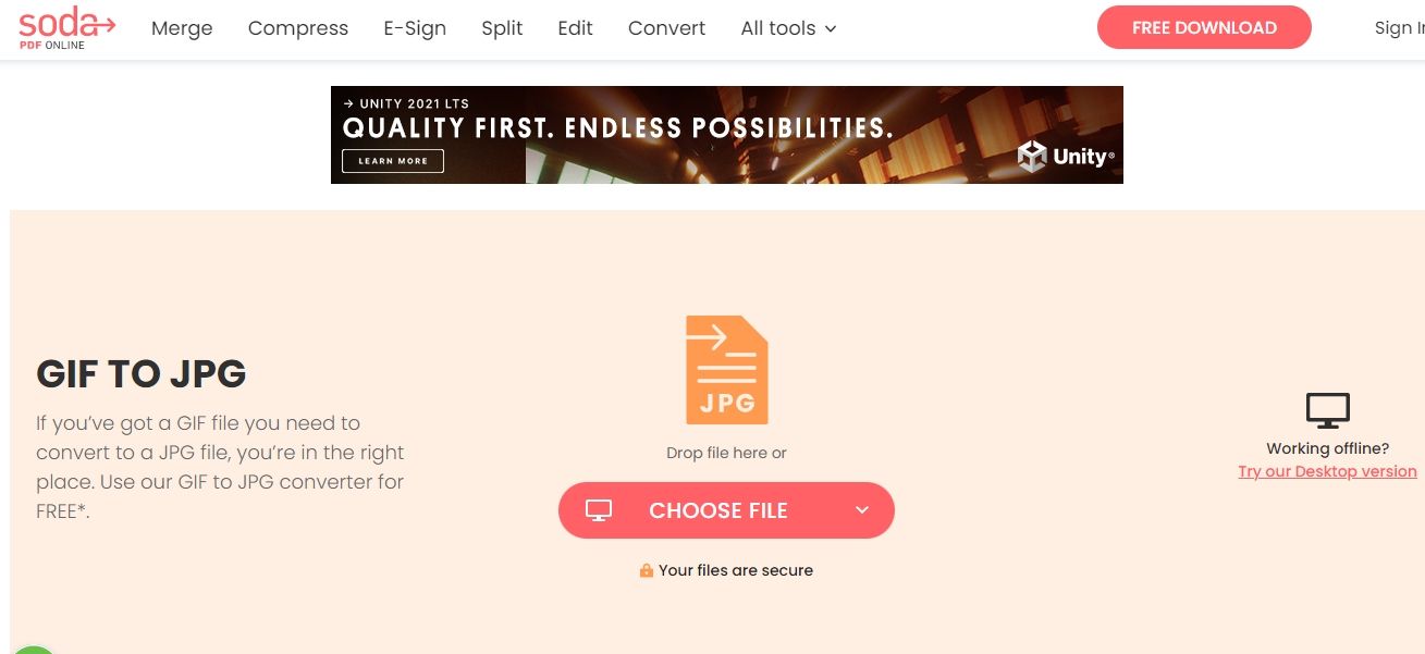 Soda pdf gif to jpg اسکرین شات
