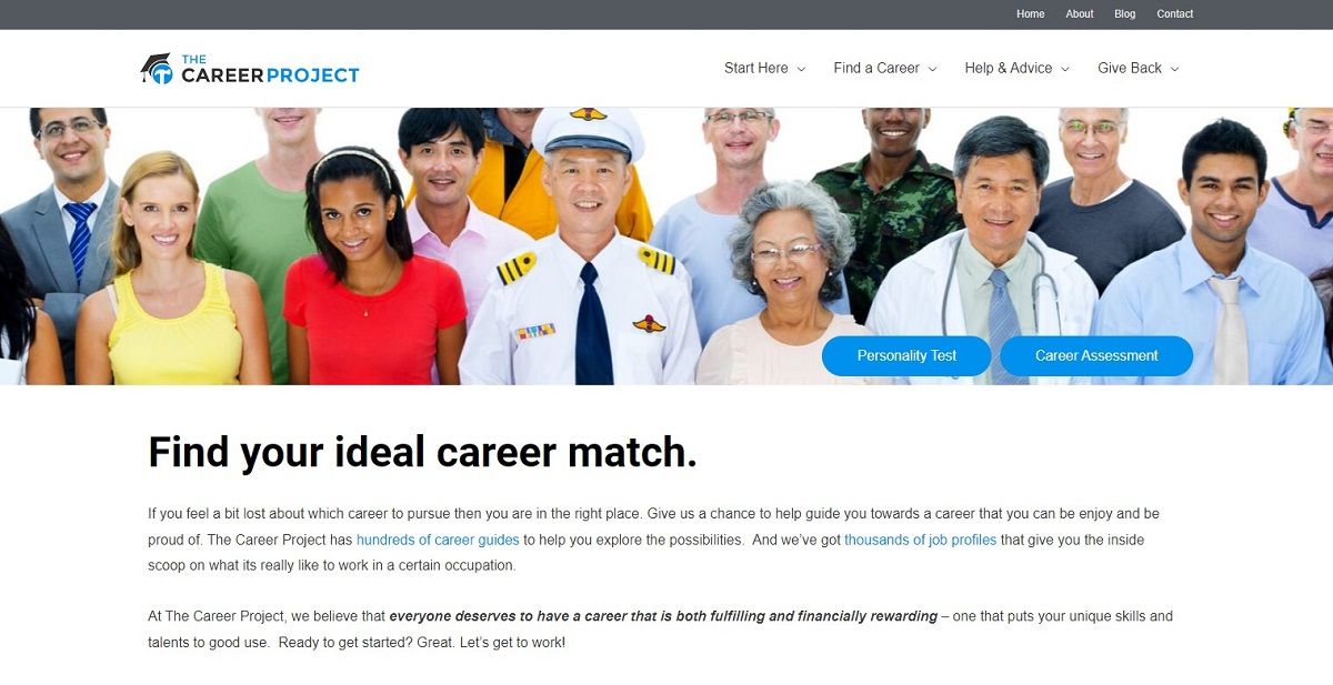 the-career-project-homepage-screenshot