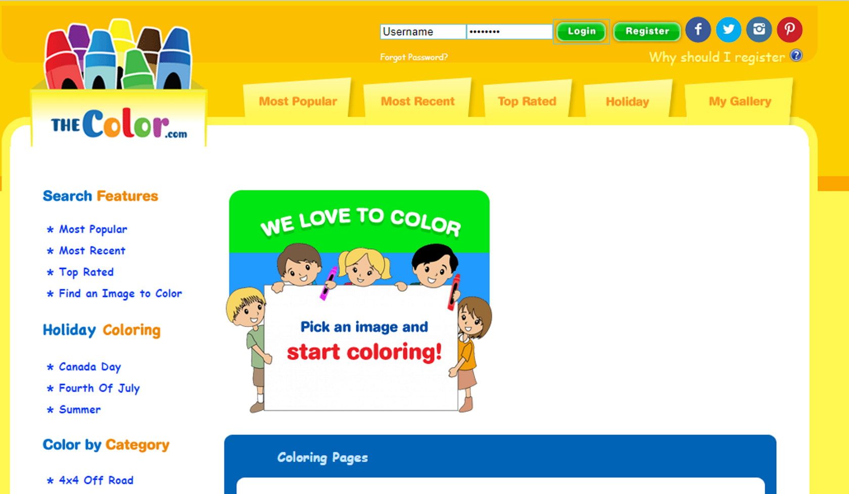 the color online kids coloring website