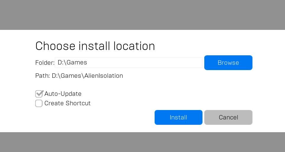 The Install option