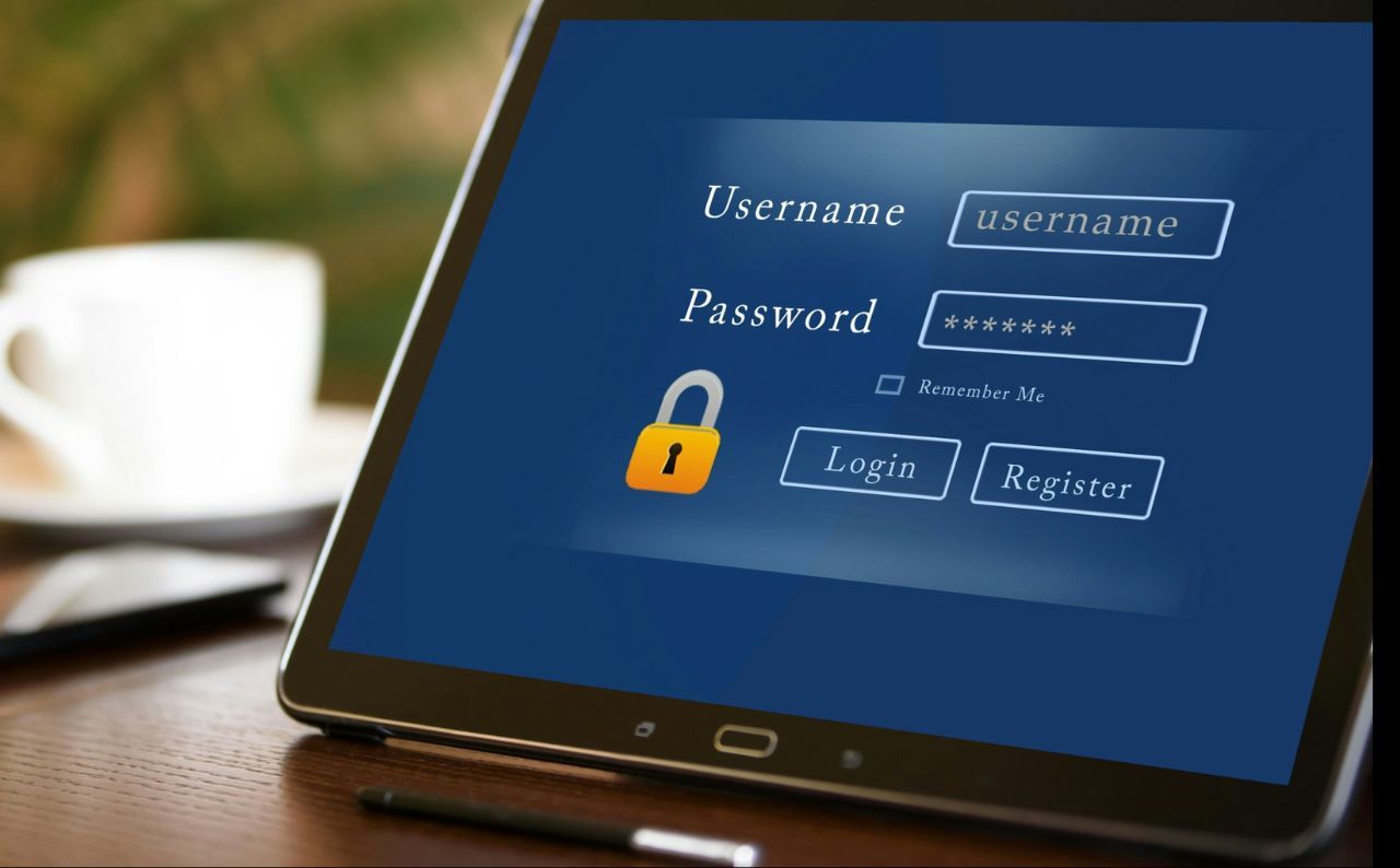A screen displaying username and password