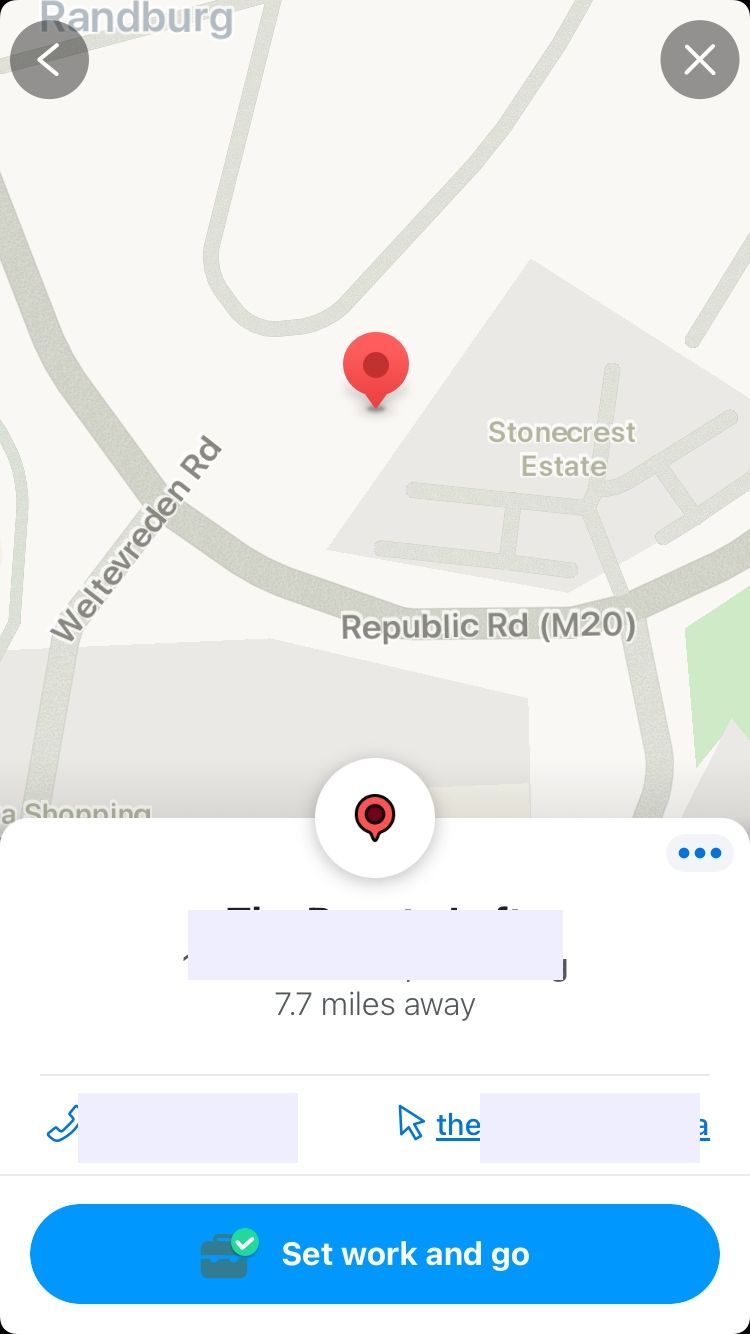 waze مجموعه کار و رفتن صفحه